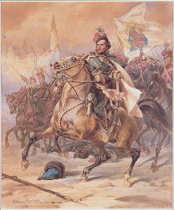 Kazimierz Pulawski (1747-79) a Czestochowa-i csatában, 1770. december 1883. (Wc kartonon)